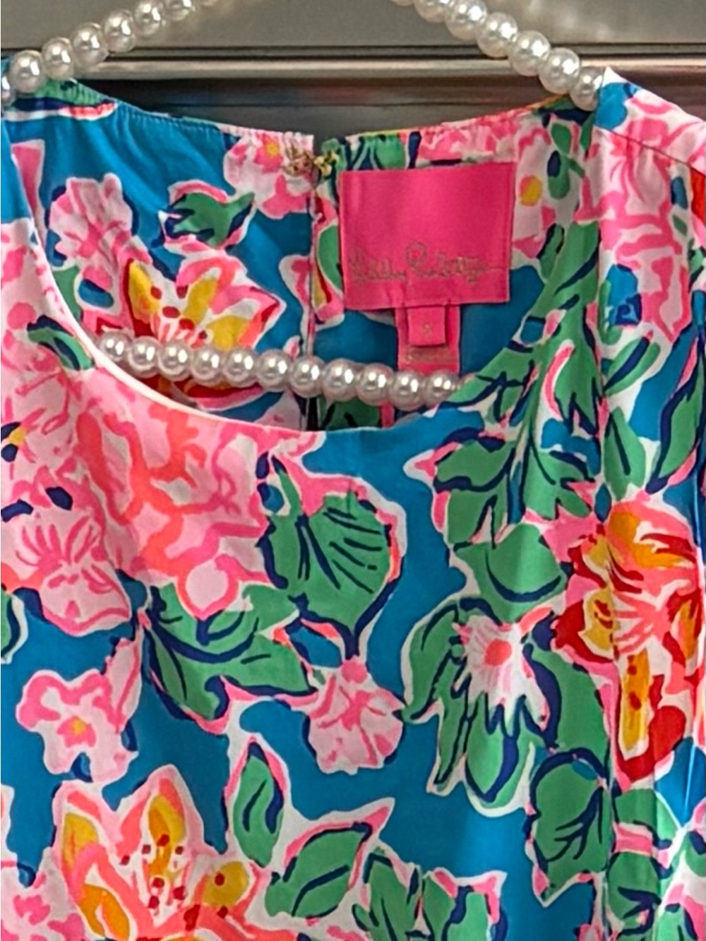 Lilly Pulitzer Tropical Floral Shift Dress - Blue, Pink & Green